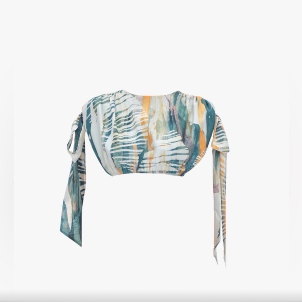 Andrea Iyamah Multicolor Crop Top